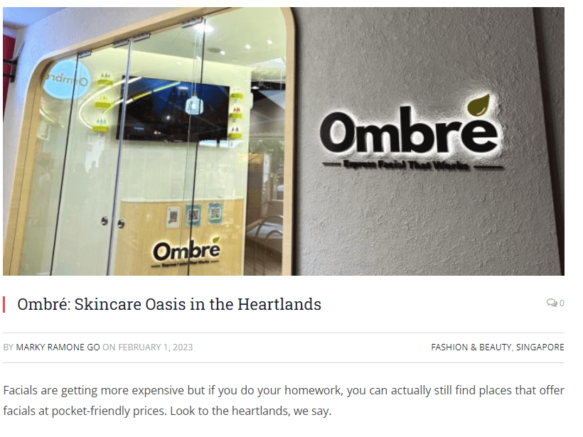 Ombré: Skincare Oasis in the Heartlands